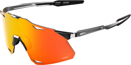 100% HYPERCRAFT Cykelbriller – Black Chrome – HiPER Red Mirror Lens
