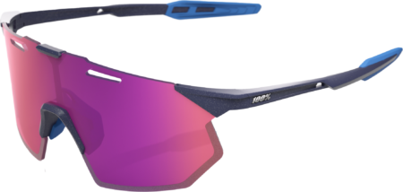 100% HYPERCRAFT SQ Cykelbriller – Satin Storm Metallic – Purple Mirror Lens