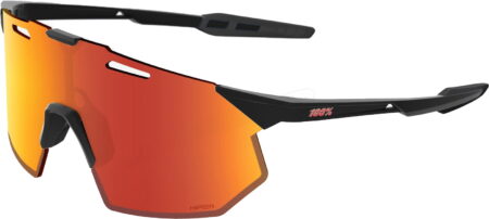 100% HYPERCRAFT SQ Cykelbriller – Soft Tact Black – HiPER Red Multilayer Mirror Lens