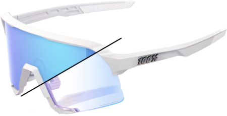 100% S3 Cykelbriller – Bastille LE – Pearl White Glitter - Blue Mirror Photochromic
