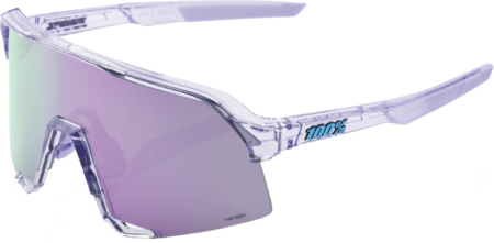 100% S3 Cykelbriller – Polished Translucent Lavender – HiPER Lavender Mirror Lens