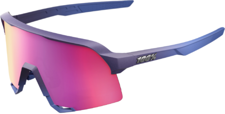 100% S3 Cykelbriller – Satin Storm Metallic – Purple Mirror Lens