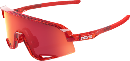 100% SLENDALE Cykelbriller – Campari Translucent Red – HiPER Fire Red Mirror