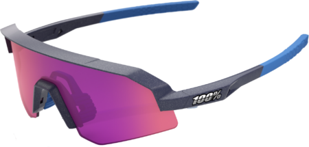 100% SLENDALE Cykelbriller – YOUTH Satin Storm Metallic – Purple Mirror Lens