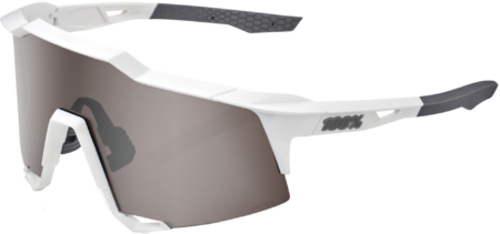 100% SPEEDCRAFT Cykelbriller – Matte White – HiPER Silver Mirror Lens