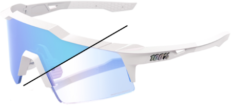 100% SPEEDCRAFT SL Cykelbriller – Bastille LE – Pearl White Glitter - Blue Mirror Photochromic