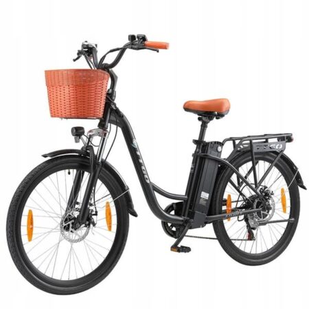 2026 TTGO YY-26ST Elcykel - Dæk 26" - Motor 250W - Batteri 36V 14.5Ah 25km/h - Shimano 7 gear - Rækkevidde 120km - Sort
