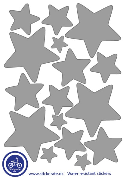 A5 Ark Klistermærker Til Cykelhjelmen - Stjerner