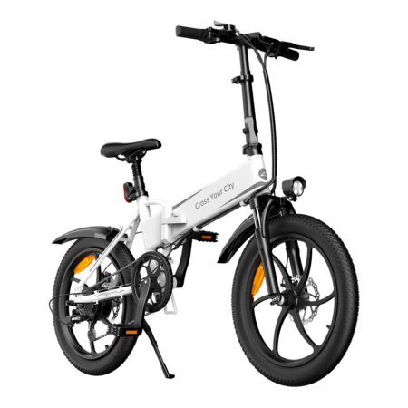 ADO A20+ 250W 20" Vélo électrique pliable City E-Bike 10.4Ah Batterie avec nouveau contrôleur-Blanc