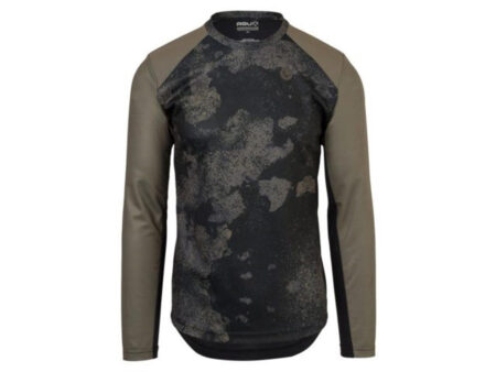 AGU - Cykeltrøje med lange ærmer - Loose fit - MTB - Army Grøn - Str. S