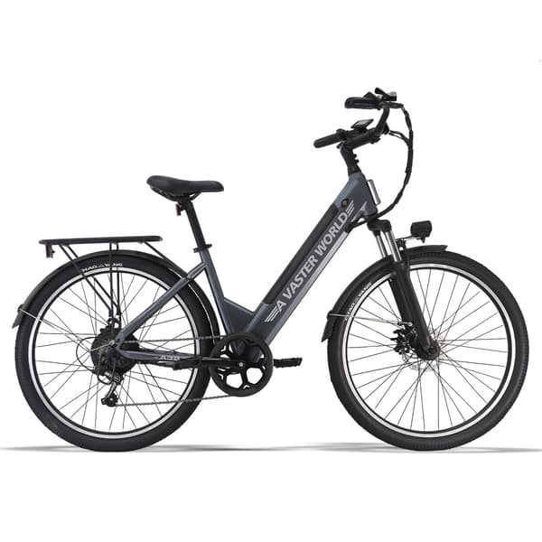 AVDL A32 36V elcykel, 250W motor, 36V12,8Ah batteri, 26x1,95 tommer dæk, LCD-skærm-grå AVDL A32 36V elcykel, 250W motor, 36V12,8Ah batteri, 26x1,95 tommer dæk, LCD-skærm-grå