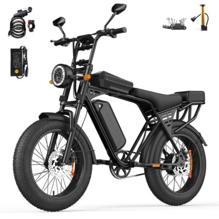 Aairsk X5 Hybrid Elcykel Voksen 20 Tommer Fat Tire 48V15Ah Batteri Blinklys LCD Display By & Terræn