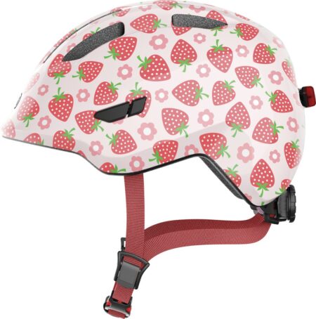 Abus Smiley 3.0 LED cykelhjelm rose strawberry