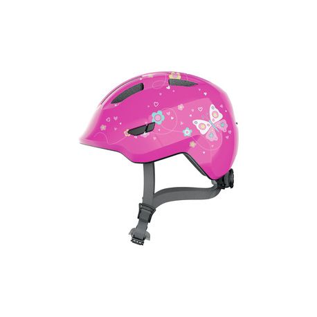 Abus Smiley 3.0 pink butterfly - børne cykelhjelm