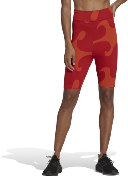 Adidas Marimekko Rib Cykelshorts Dame Rød