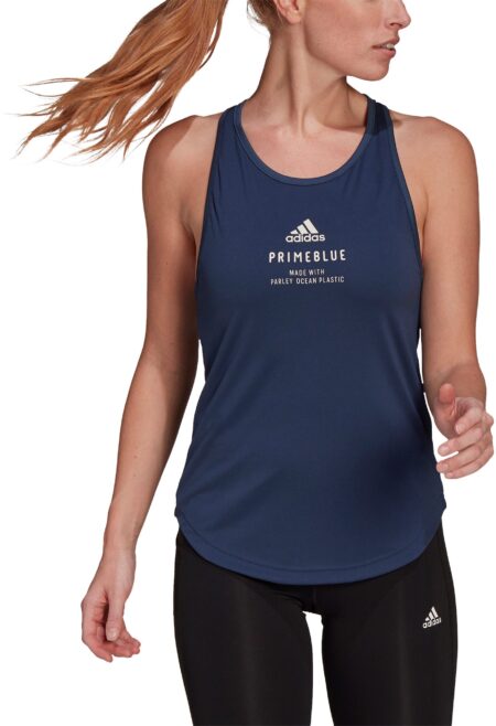 Adidas Run For The Oceans Graphic Tanktop Dame Xl Blå