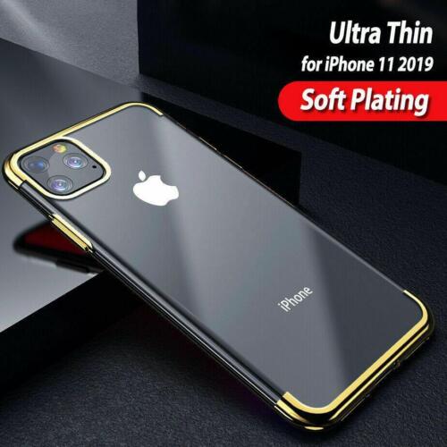 Apple iPhone 11 (6.1") Case Shockproof Silicone Gel Cover + Tempered Glass (Gold)