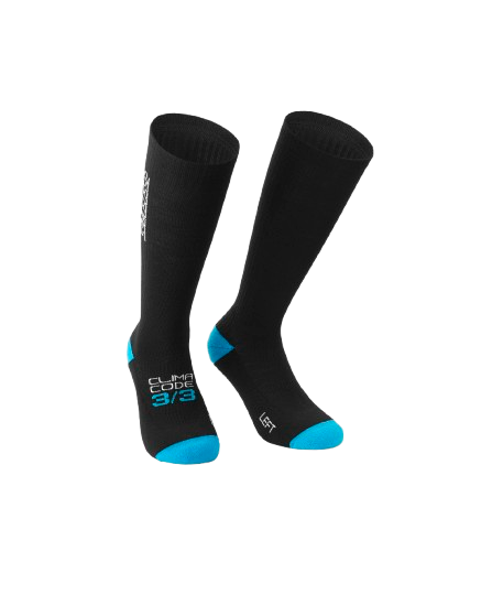 Assos Ultraz 3/3 Fugu cykelstrømper sort