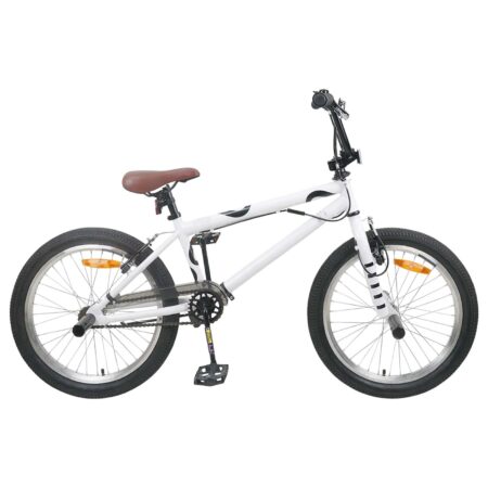 BMX cykel 20" - hvid, justerbart styr og sadel (fra 9 år)