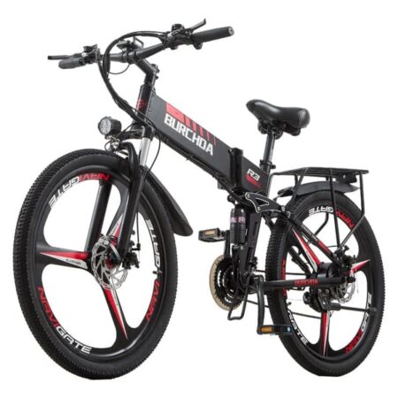 BURCHDA R3 1000W 25 km/t 26 tommer byelektrisk cykel 48V12,8AH Lithiumbatteri Mountainbike Elcykel Motorcykel for voksne - sort
