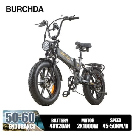 BURCHDA R7 elcykel med dobbelt motor 2000W 48V20Ah tøndedæk 50 km/t hydraulisk bremse 7-trins elcykel