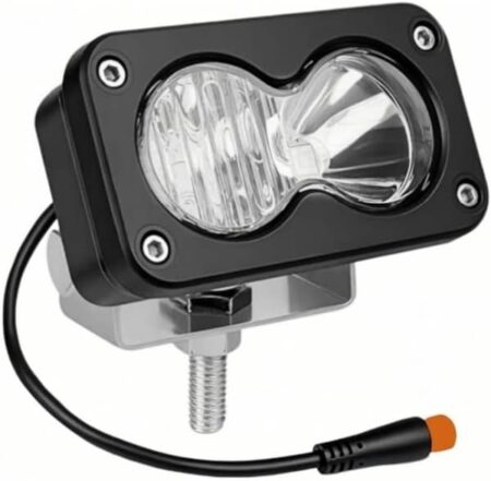 Baja-stil e-cykel forlygte - Ridstar Q20 - 3-benet Julet stik plug-and-play - skarpt 6800K hvidt lys - bred spænding 10V - 80V - 30W i alt