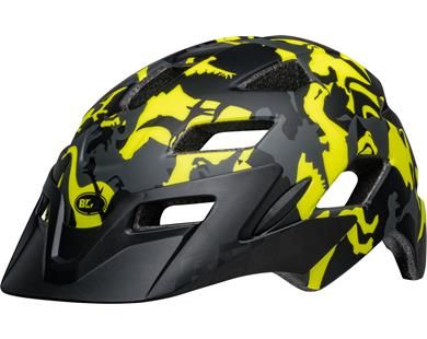 Bell Sidetrack Junior i Matte Black Camosaurus - Cykelhjelm - Junior (50-57 cm)