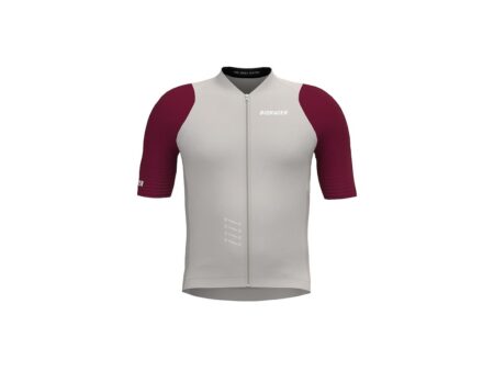 Bioracer Icon cykeltrøje korte ærmer grå/rød børn