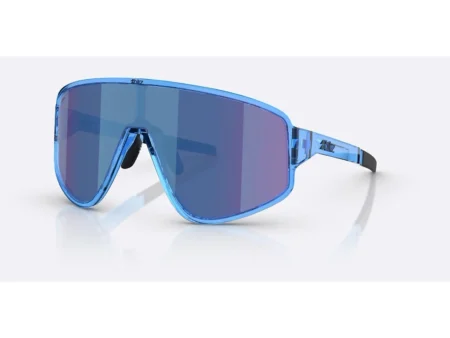 Bliz A004 large cykelbriller transparent blue/smoke/blue multi