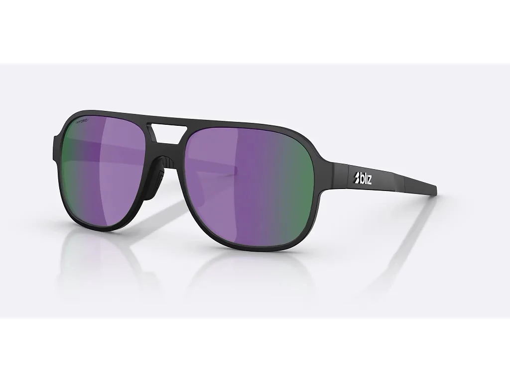 Bliz A006 XL cykelbriller matsort/smoke/purple multi Bliz A006 XL cykelbriller matsort/smoke/purple multi