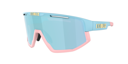 Bliz Fusion Cykelbriller Pastelblå/Lyserød med Blå Linse