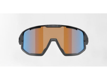 Bliz Fusion Small (25) - Cykelbriller - Coral/Orange Mirro blue Lens - Mat Sort