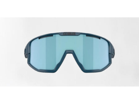 Bliz Fusion Small (25) - Cykelbriller - Smoke Mirro/Ice Blue Lens - Mat Blå