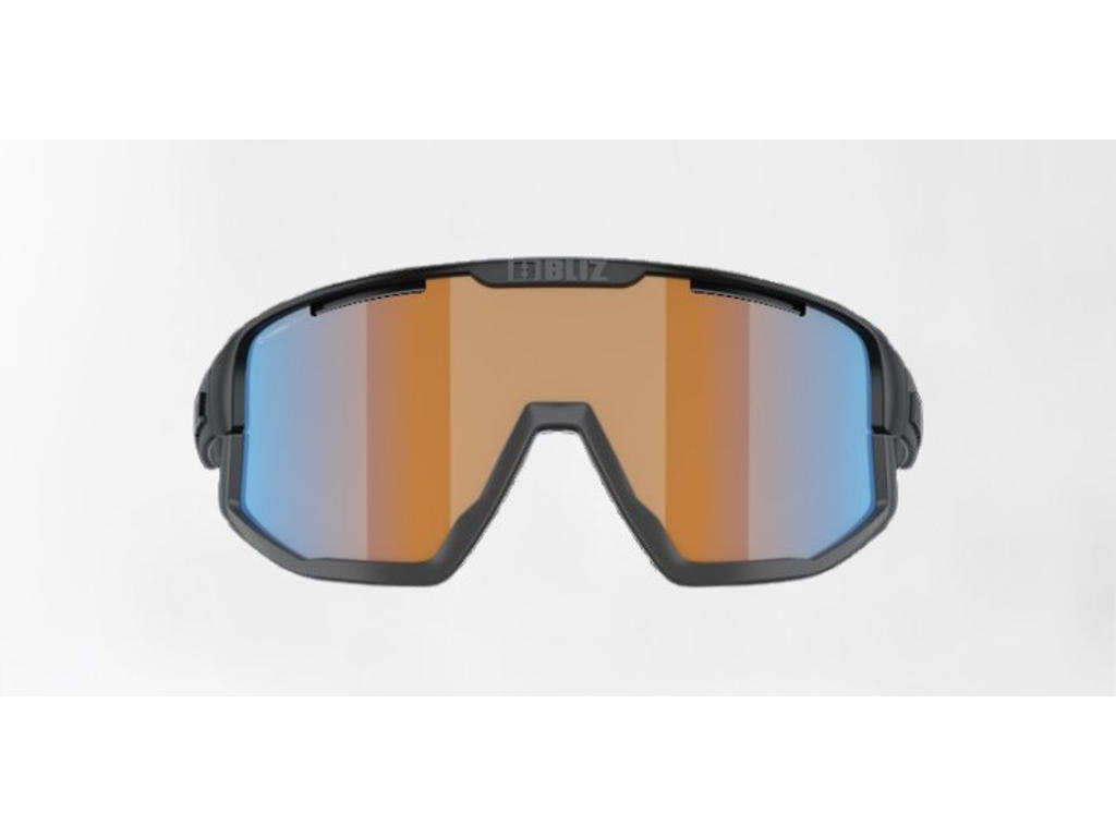 Bliz Fusion Small (25) cykelbriller coral/orange mirror blue lens mat sort Bliz Fusion Small (25) cykelbriller coral/orange mirror blue lens mat sort