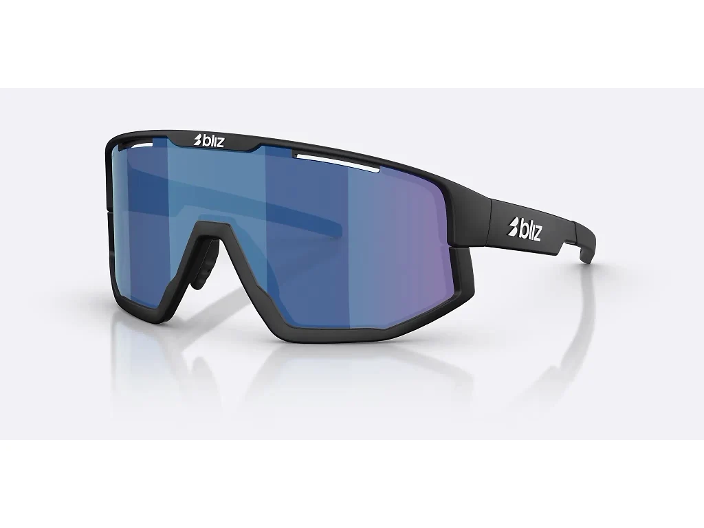 Bliz Fusion XX-Small cykelbriller matsort/smoke/blue multi Bliz Fusion XX-Small cykelbriller matsort/smoke/blue multi