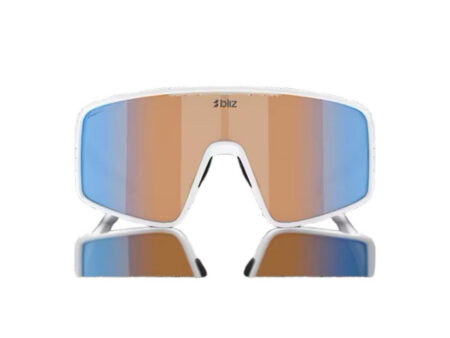 Bliz P001 Large (38) - Cykelbriller - Coral/orange mirror blue lens - Matte white