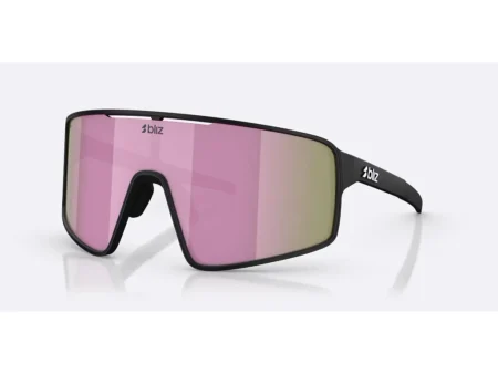 Bliz P001 Large - Cykelbriller - Matsort/Brown/Pink Mirror