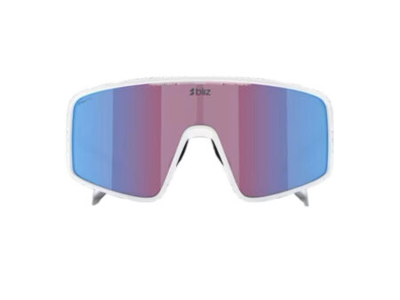 Bliz P001 XL (42) cykelbriller rose/violet mirror blue lens matte white