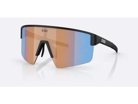 Bliz P004 Large cykelbriller matsort/nano optics nordic light coral orange/blue multi