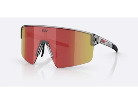Bliz P004 Large cykelbriller transparent dark grey/brown/red multi