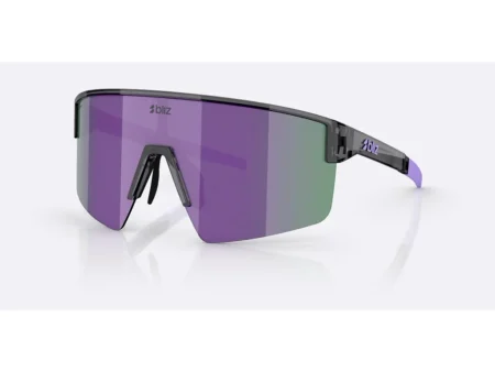 Bliz P004 Medium cykelbriller crystal black/grå/purple multi