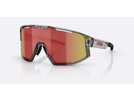 Bliz Vision Large cykelbriller transparent dark grey/brown/red multi