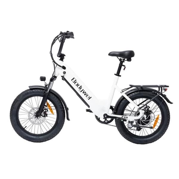 Bodywel F20 Elcykel - Motor 500 W, Aftageligt batteri 48 V 15 Ah, Assisteret rækkevidde 65-110 km, Dæk 20", Hvid Bodywel F20 Elcykel - Motor 500 W, Aftageligt batteri 48 V 15 Ah, Assisteret rækkevidde 65-110 km, Dæk 20", Hvid