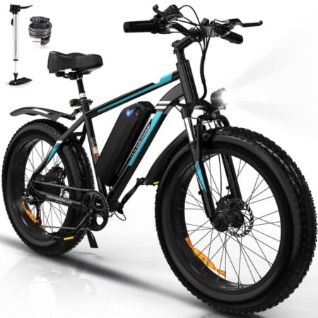 COLORWAY elcykel VAE, elektrisk MTB, 26" x 4.0 by E-Bike, aftageligt lithiumbatteri 48V15AH, Shimano 7 gear