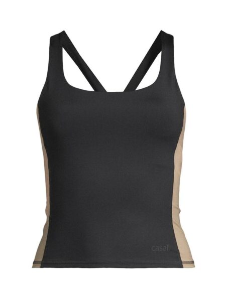 Casall Shaped Block tanktop med indbygget bh - sort, str. L