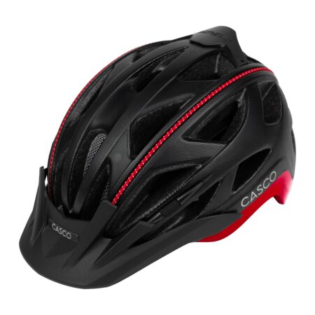 Casco ACTIV2 black structure red - Cykelhjelm - S (52-56 cm)