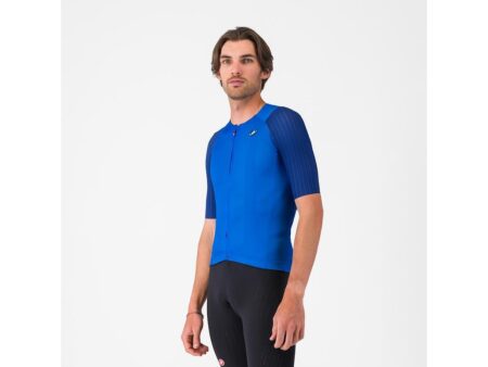 Castelli Aero Race 8S Jersey - Cykeltrøje - Korte Ærmer - Herre - Azzurro Italia - XXL