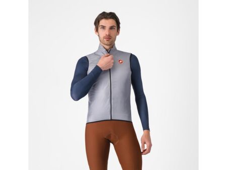 Castelli Aria cykelvest silver gray herre