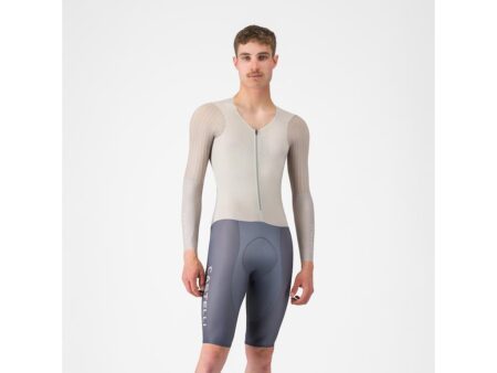 Castelli Body Paint V TT speedsuit lange ærmer silver moon/clay/smoky gray herre