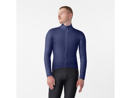 Castelli Competizione Thermal LS Jersey - Cykeltrøje - Lange ærmer - Herre - Belgian Blue - Str. 2XL